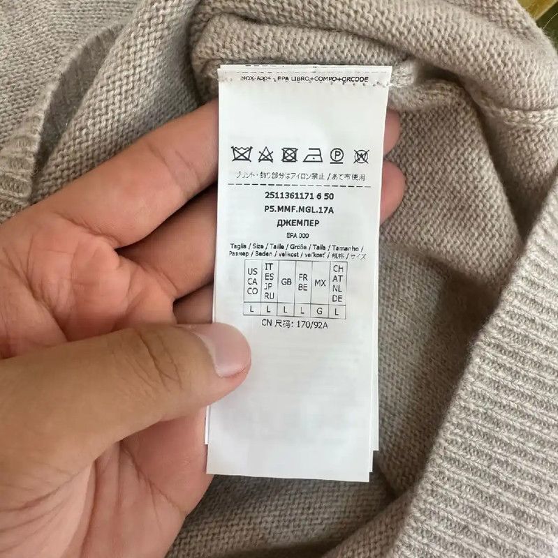 Max Mara MaxMara Gray Wool Sweater with Floral Embroidery 0089 Size L / US 10 / IT 46 - 7 Thumbnail