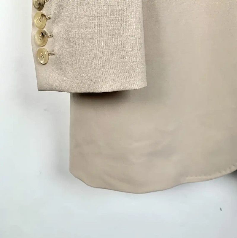 Max Mara MaxMara Beige Wool Women's Jacket 0089 Size L / US 10 / IT 46 - 4 Thumbnail