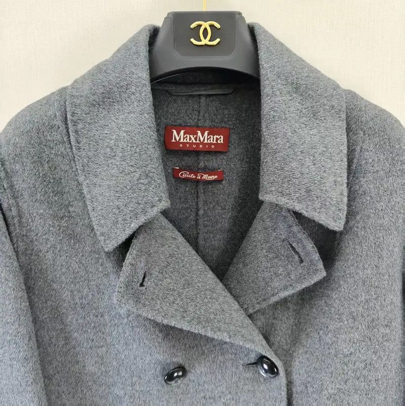 Max Mara MaxMara Elegant Gray Wool Mid-Length Coat 0089 Size XL / US 12-14 / IT 48-50 - 3 Thumbnail