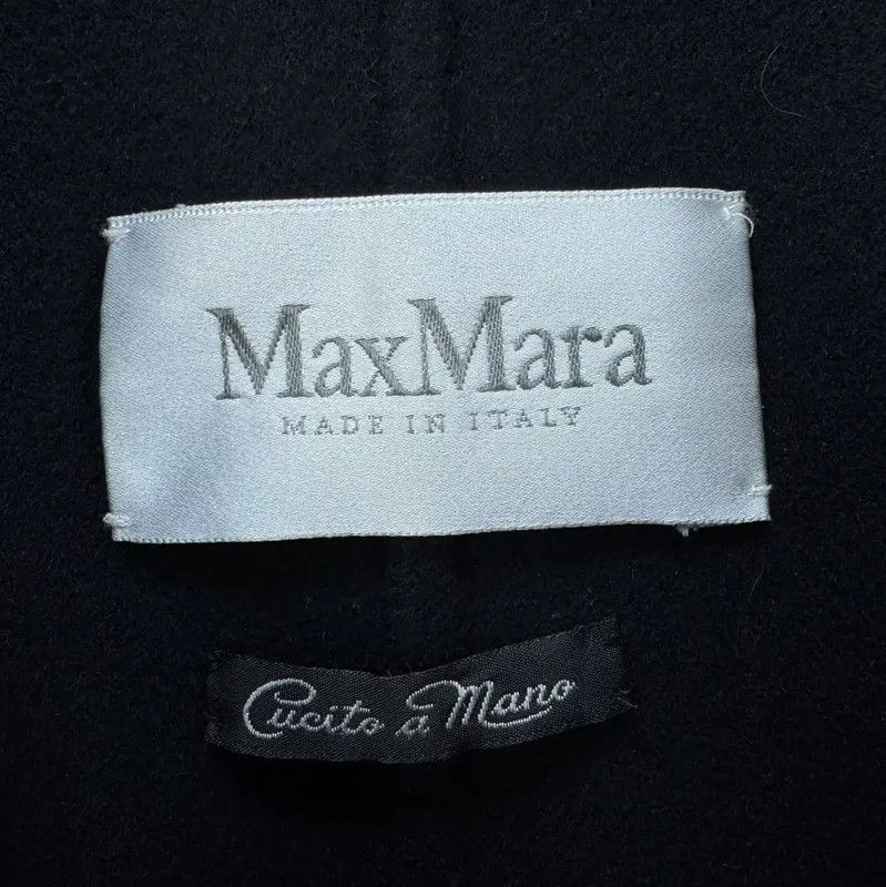 Max Mara MaxMara Black Wool Coat for Women 0089 Size S / US 4 / IT 40 - 5 Thumbnail