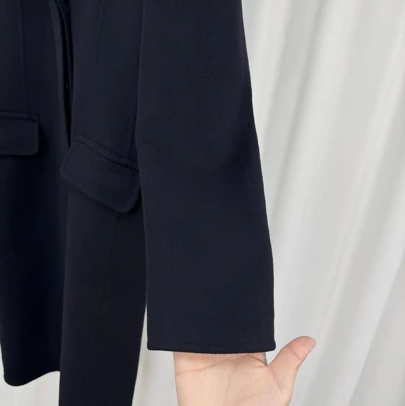 Max Mara MaxMara Black Wool Coat for Women 0089 Size S / US 4 / IT 40 - 4 Thumbnail