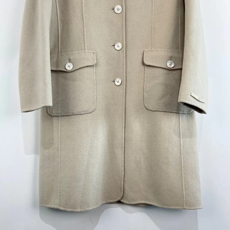 Max Mara MaxMara Cream Cashmere Women's Coat 0089 Size L / US 10 / IT 46 - 4 Thumbnail