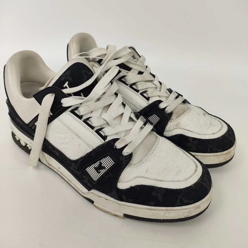 Louis Vuitton LV Black Leather Sneakers Size 43 - dmc Size US 10 / EU 43 - 2 Thumbnail