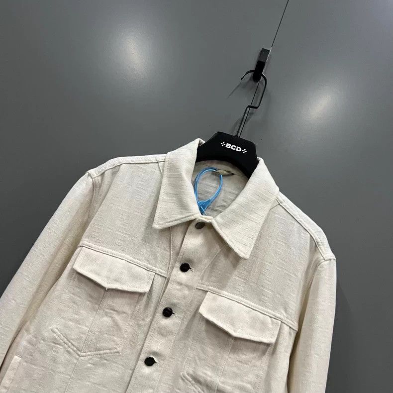 Fendi Fendi Beige Double F Denim Jacket - dmc Size US M / EU 48-50 / 2 - 3 Thumbnail