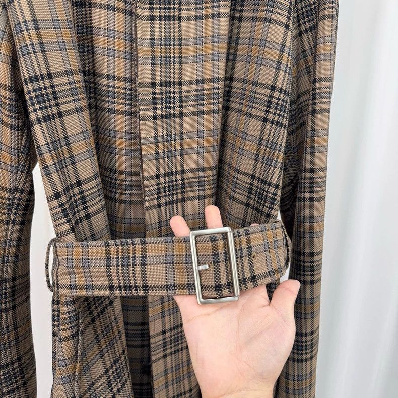 Hermes Hermes Plaid Trench Coat - dmc Size US L / EU 52-54 / 3 - 5 Thumbnail