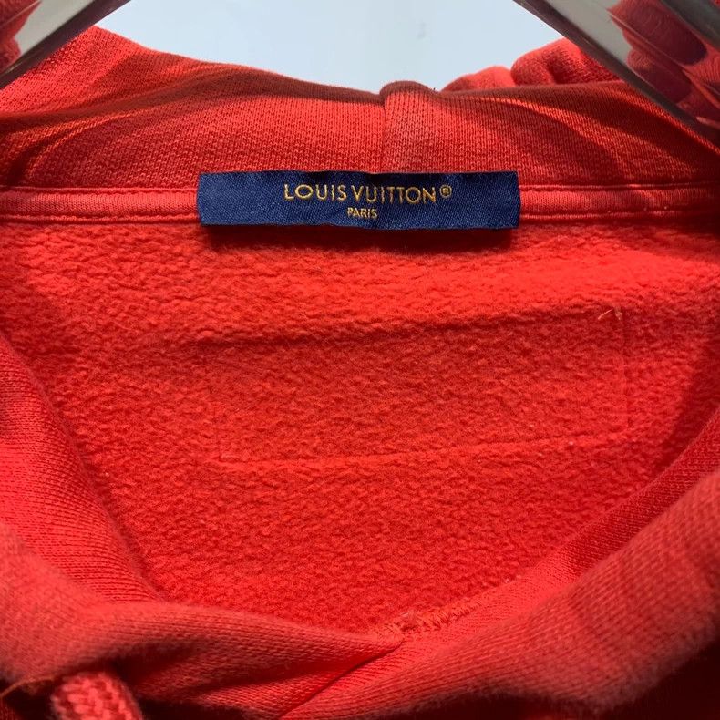 Louis Vuitton Louis Vuitton Red Graffiti Logo Hoodie - dmc Size US L / EU 52-54 / 3 - 2 Thumbnail