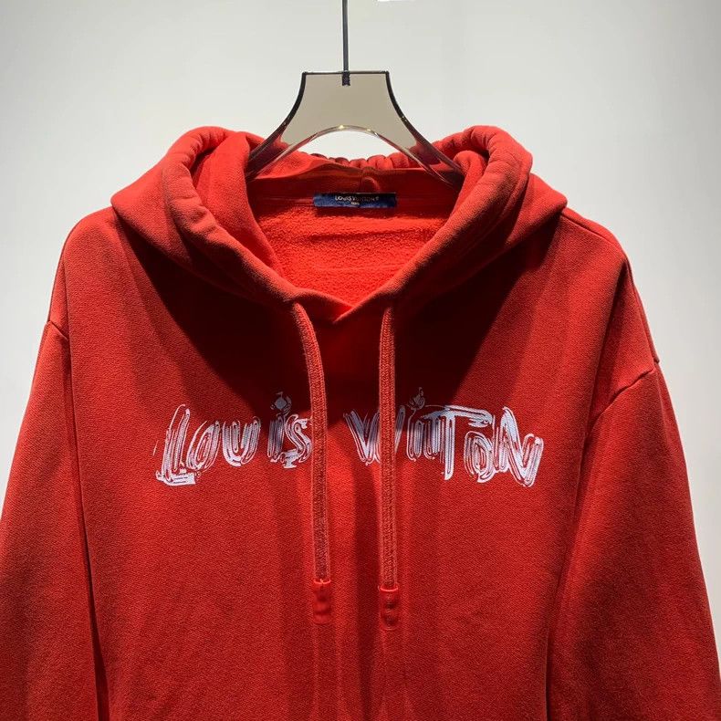 Louis Vuitton Louis Vuitton Red Graffiti Logo Hoodie - dmc Size US L / EU 52-54 / 3 - 3 Thumbnail