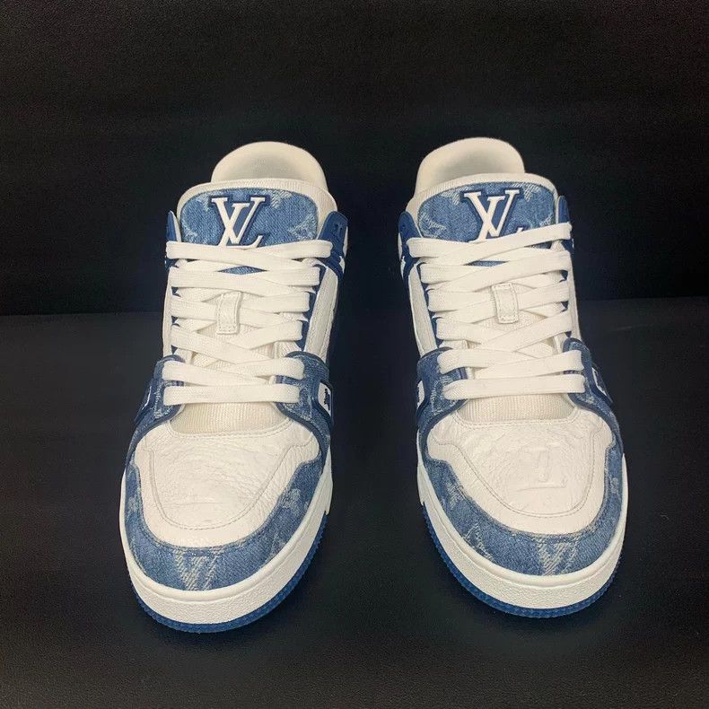 Louis Vuitton Louis Vuitton Trainer Blue Denim Sneakers - dmc Size US 8 / EU 41 - 6 Thumbnail