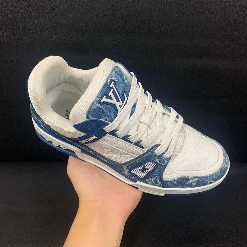 Louis Vuitton Louis Vuitton Trainer Blue Denim Sneakers - dmc Size US 8 / EU 41 - 2 Thumbnail