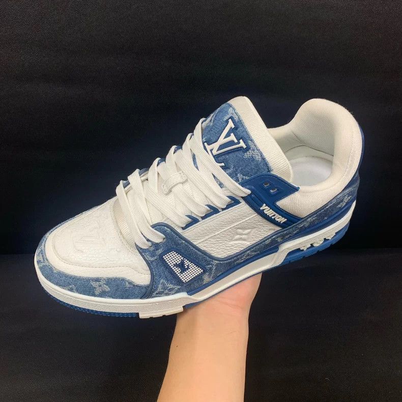 Louis Vuitton Louis Vuitton Trainer Blue Denim Sneakers - dmc Size US 8 / EU 41 - 9 Thumbnail