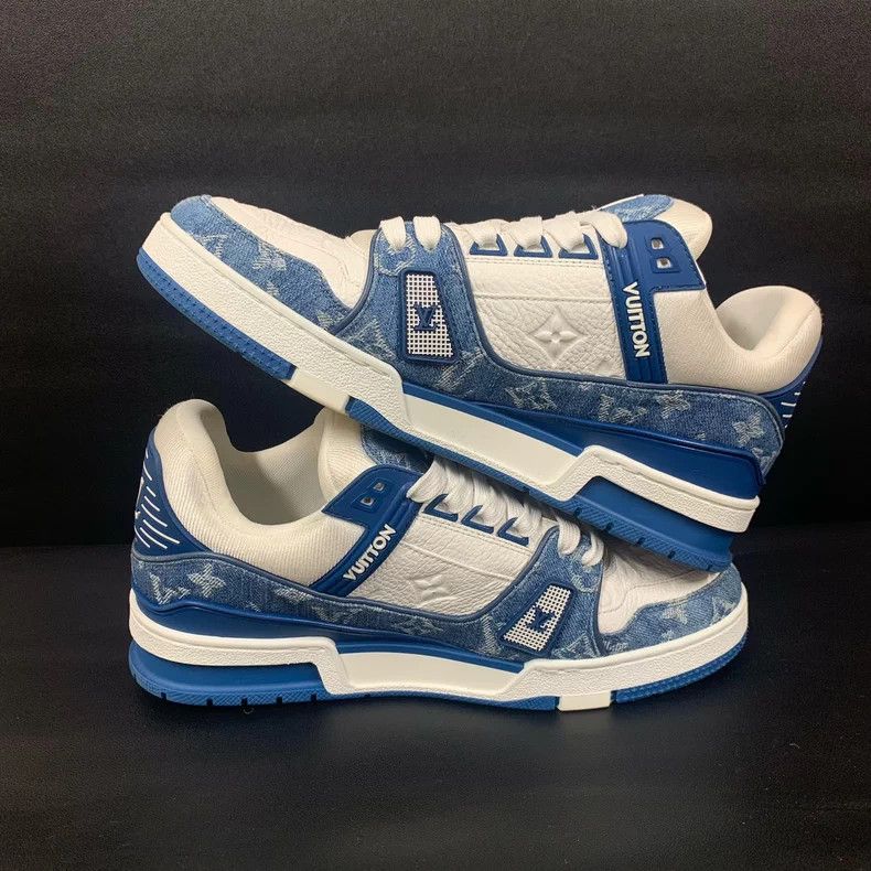 Louis Vuitton Louis Vuitton Trainer Blue Denim Sneakers - dmc Size US 8 / EU 41 - 4 Thumbnail