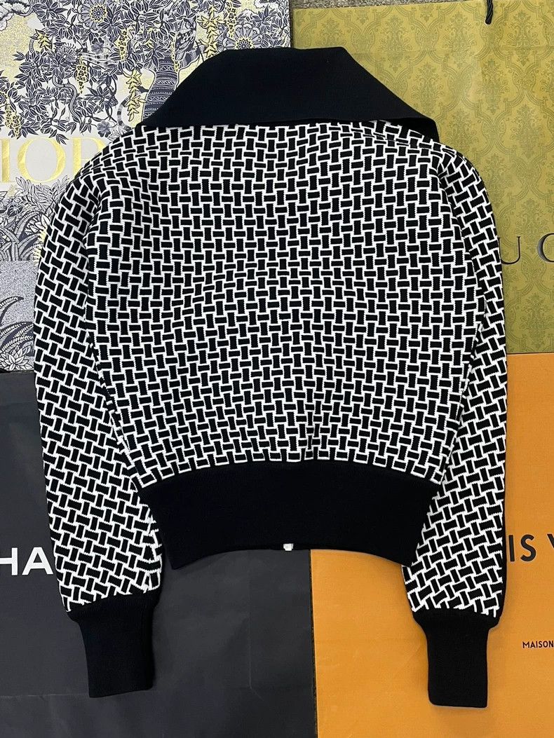 Hermes Hermes Black and White Mosaic Lapel Zip Jacket Coat - dmc Size US M / EU 48-50 / 2 - 3 Thumbnail