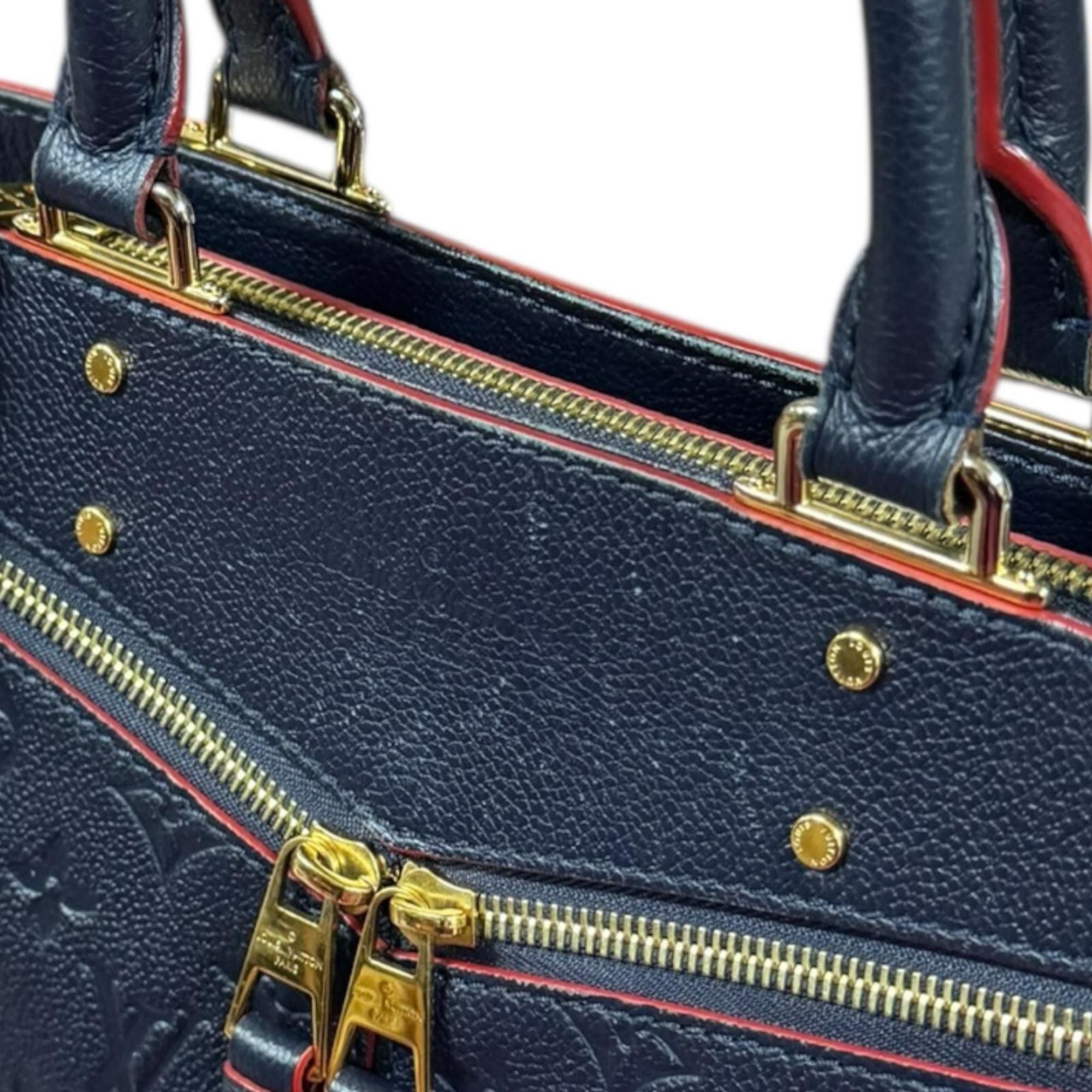 Louis Vuitton Louis Vuitton Three PM Monogram Empreinte Shoulder Bag, M54195, Navy, Women's, LOUIS VUITTON Size ONE SIZE - 11 Thumbnail