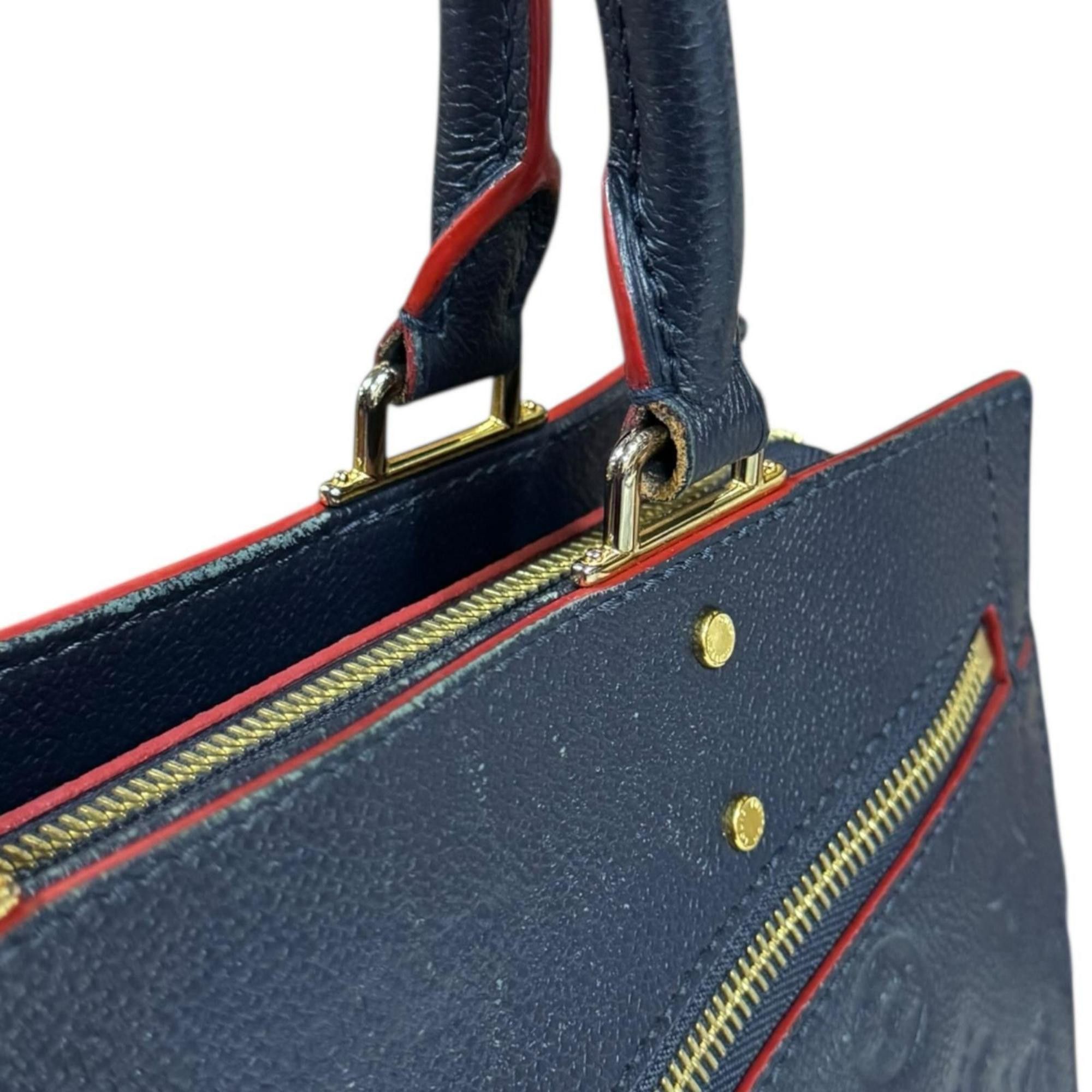 Louis Vuitton Louis Vuitton Three PM Monogram Empreinte Shoulder Bag, M54195, Navy, Women's, LOUIS VUITTON Size ONE SIZE - 13 Thumbnail