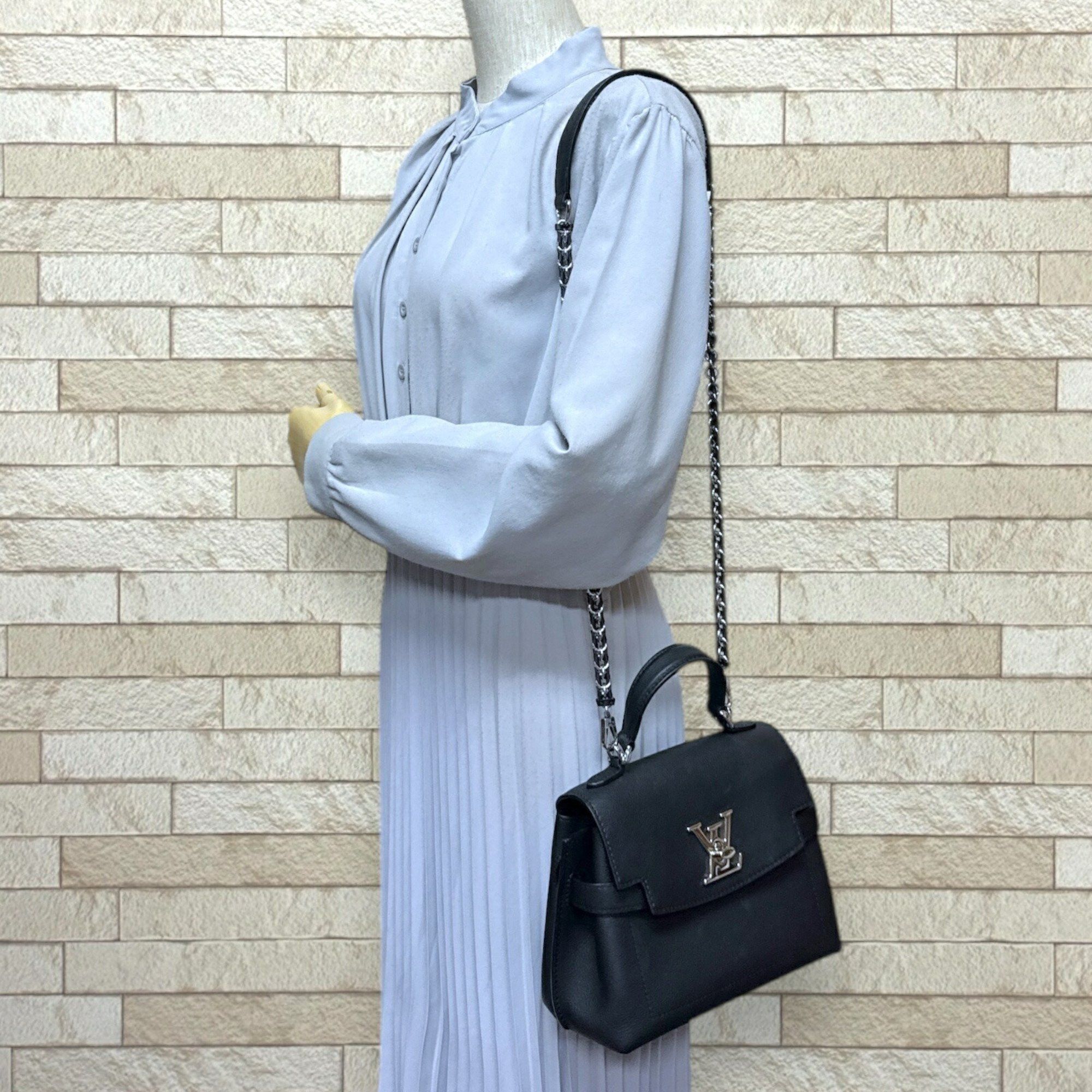 Louis Vuitton Louis Vuitton Lock Me Ever MINI Shoulder Bag, Leather, M20997, Black, Women's, LOUIS VUITTON Size ONE SIZE - 2 Thumbnail