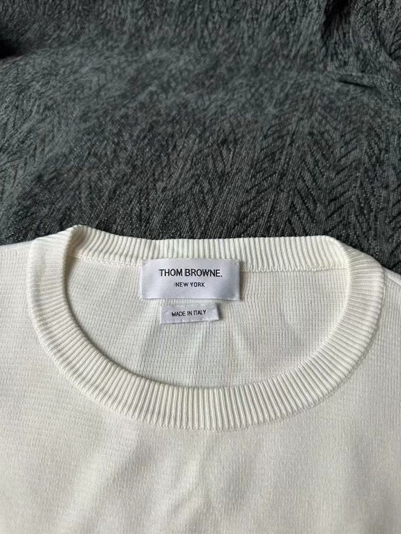 Thom Browne Thom Browne White Sweater - dmc Size US M / EU 48-50 / 2 - 3 Thumbnail