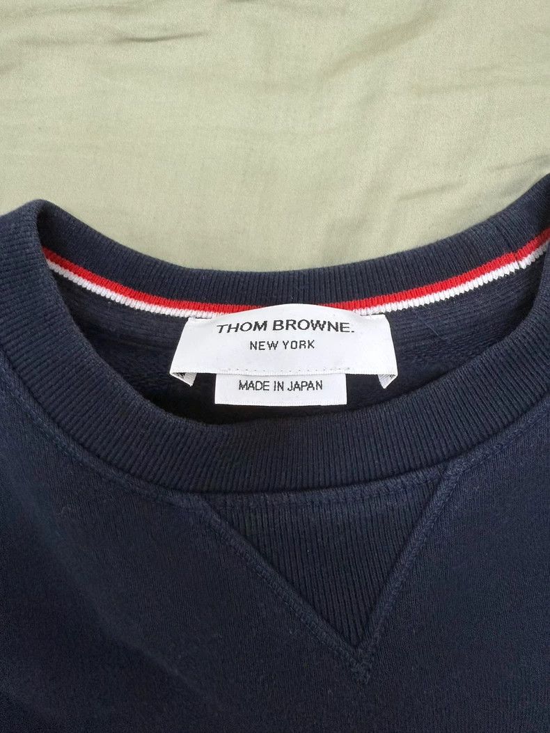 Thom Browne THOM BROWNE 4-Stripe Crewneck Sweatshirt - dmc Size US M / EU 48-50 / 2 - 4 Thumbnail