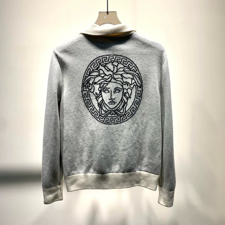 Versace Versace Logo Print Zip-Up Stand Collar Jacket - dmc Size US M / EU 48-50 / 2 - 7 Thumbnail