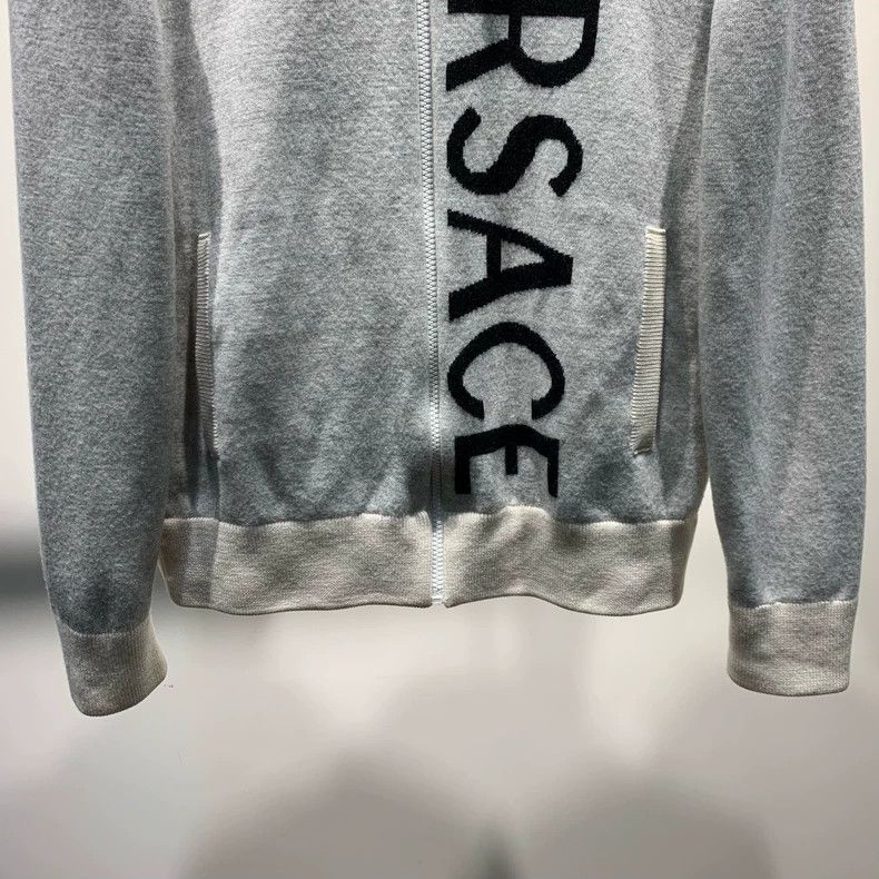 Versace Versace Logo Print Zip-Up Stand Collar Jacket - dmc Size US M / EU 48-50 / 2 - 4 Thumbnail