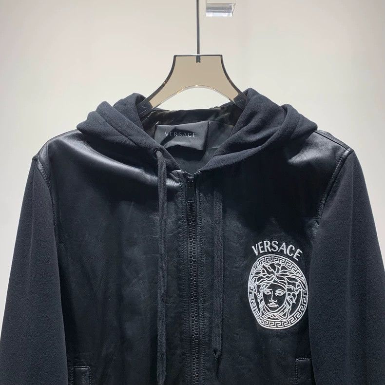 Versace Versace Spliced Leather Jacket Coat - dmc Size US M / EU 48-50 / 2 - 3 Thumbnail
