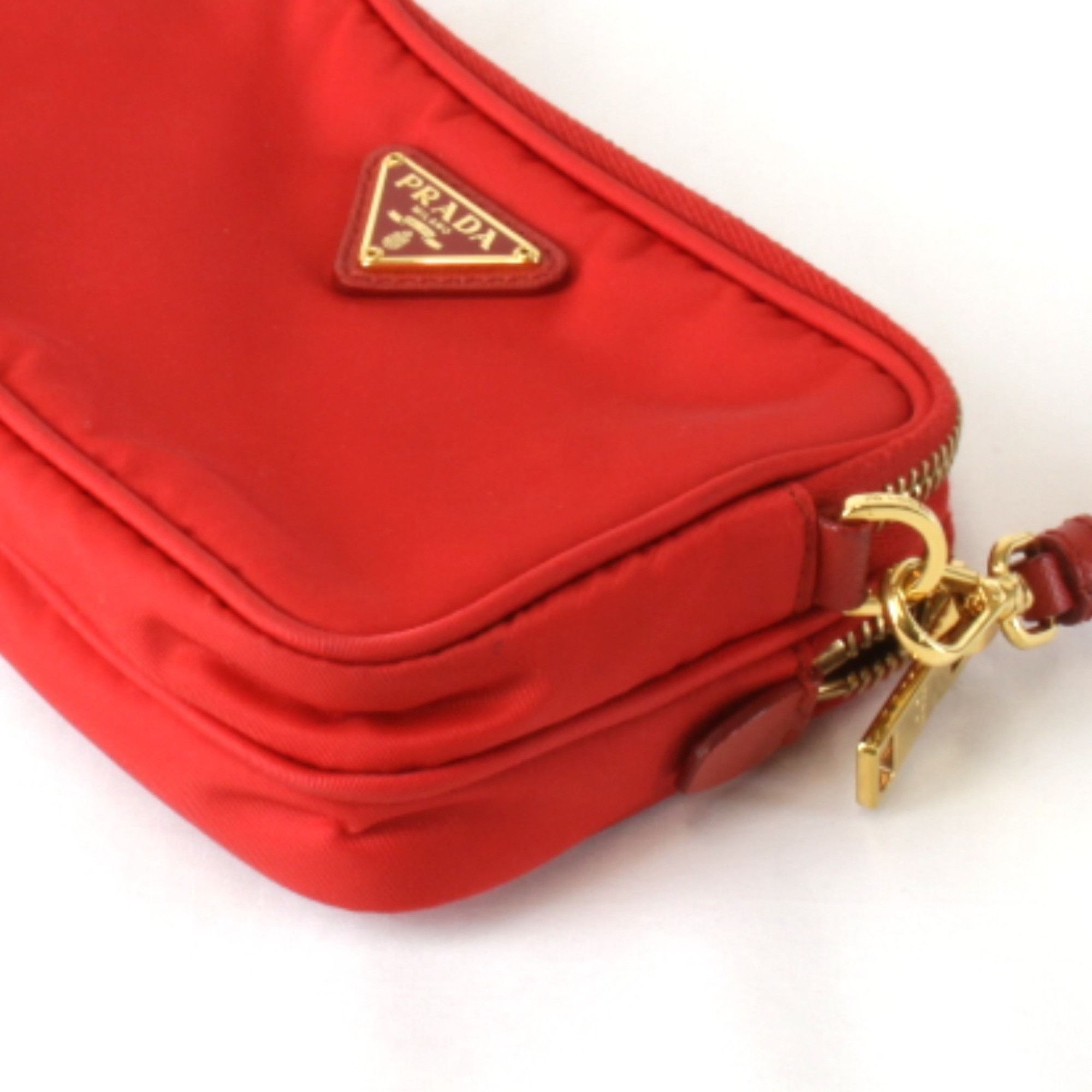 Prada Prada Mini 1NF861 Shoulder Bag Nylon Red Women's Size ONE SIZE - 3 Thumbnail
