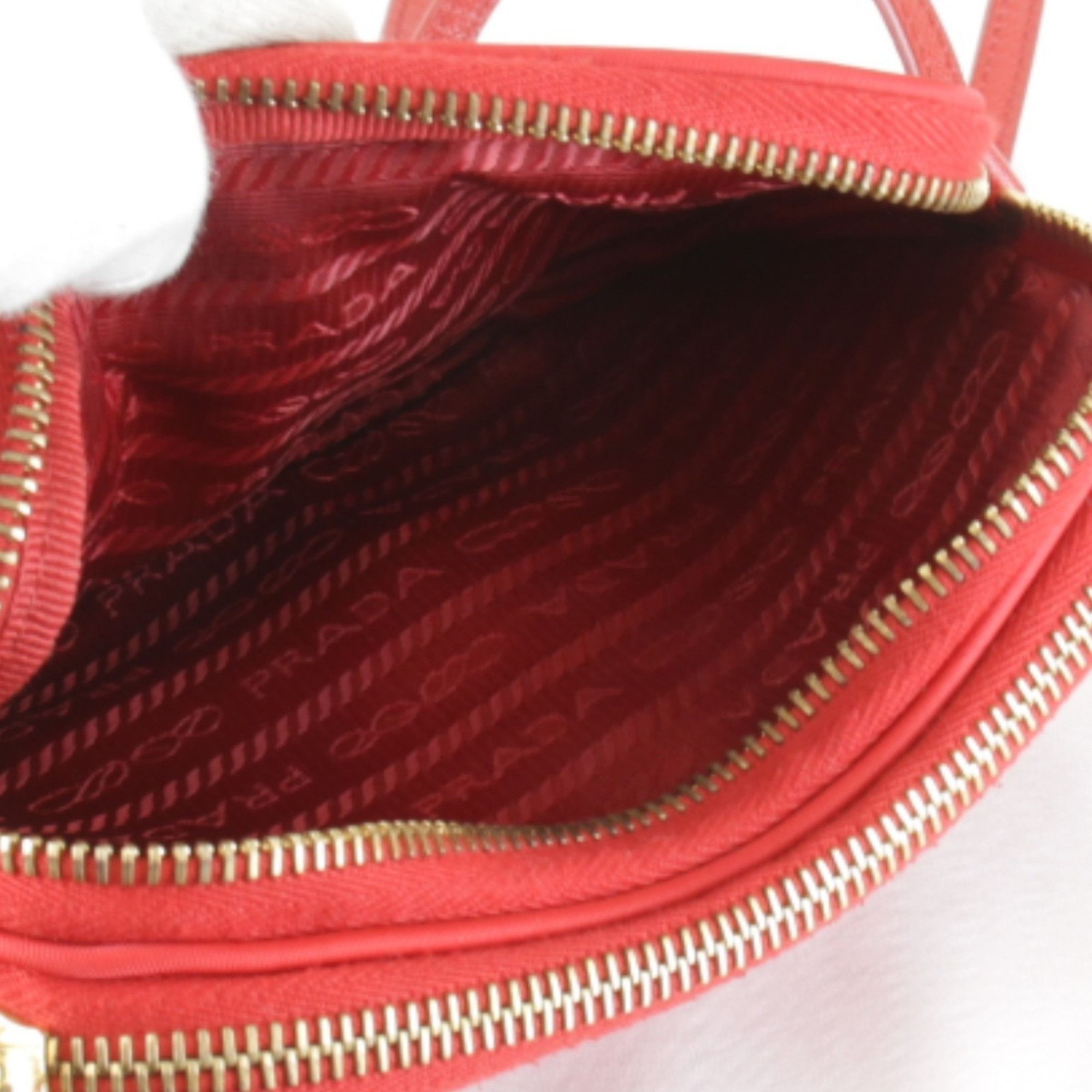 Prada Prada Mini 1NF861 Shoulder Bag Nylon Red Women's Size ONE SIZE - 7 Thumbnail