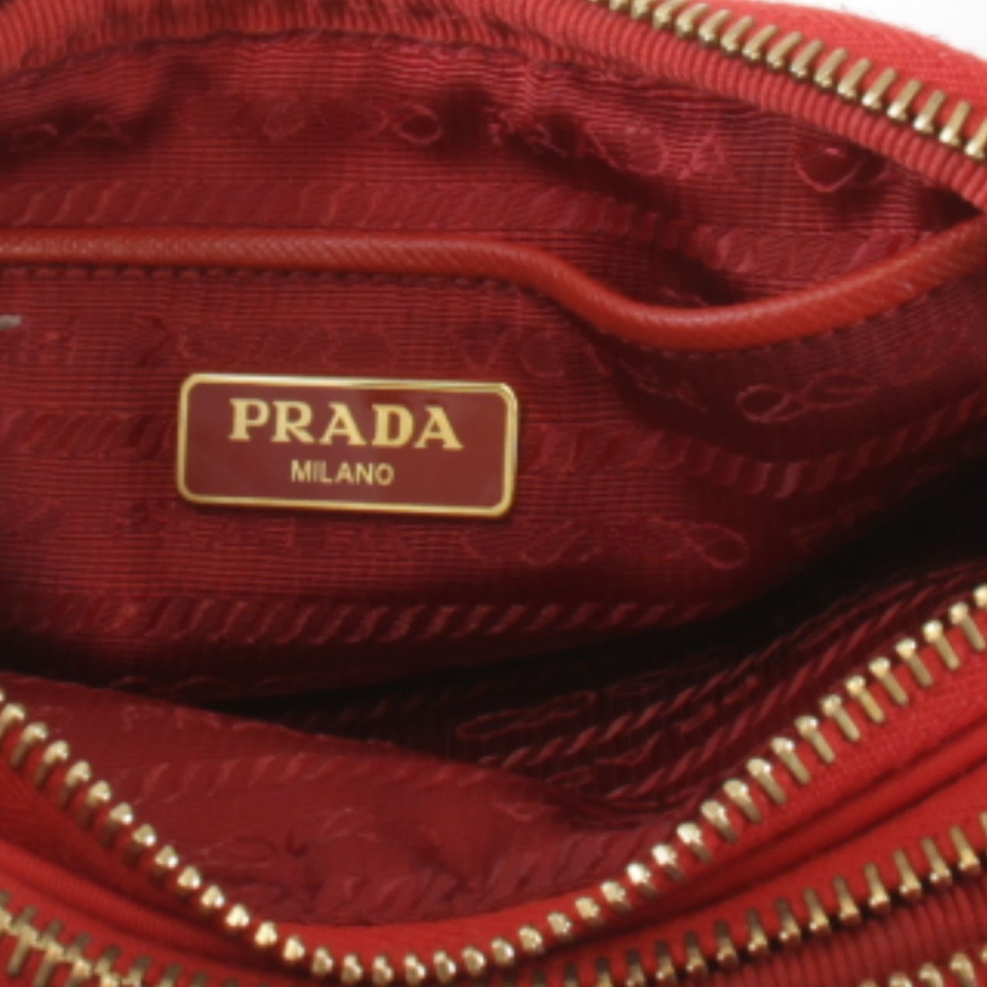 Prada Prada Mini 1NF861 Shoulder Bag Nylon Red Women's Size ONE SIZE - 10 Thumbnail