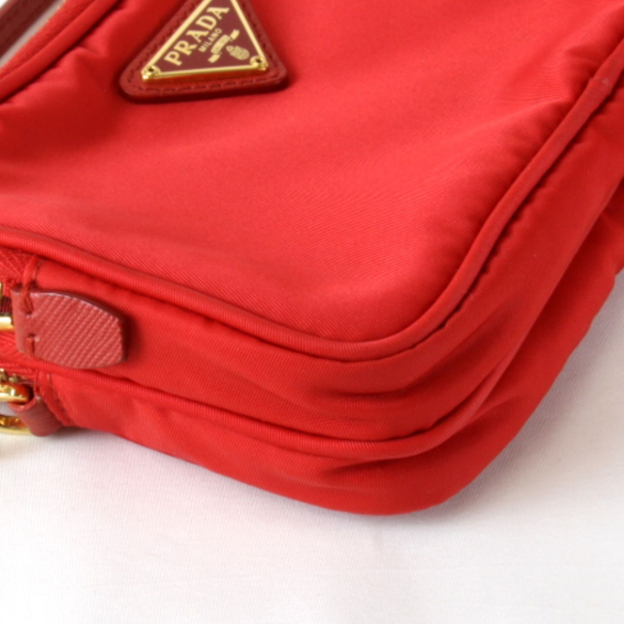 Prada Prada Mini 1NF861 Shoulder Bag Nylon Red Women's Size ONE SIZE - 4 Thumbnail