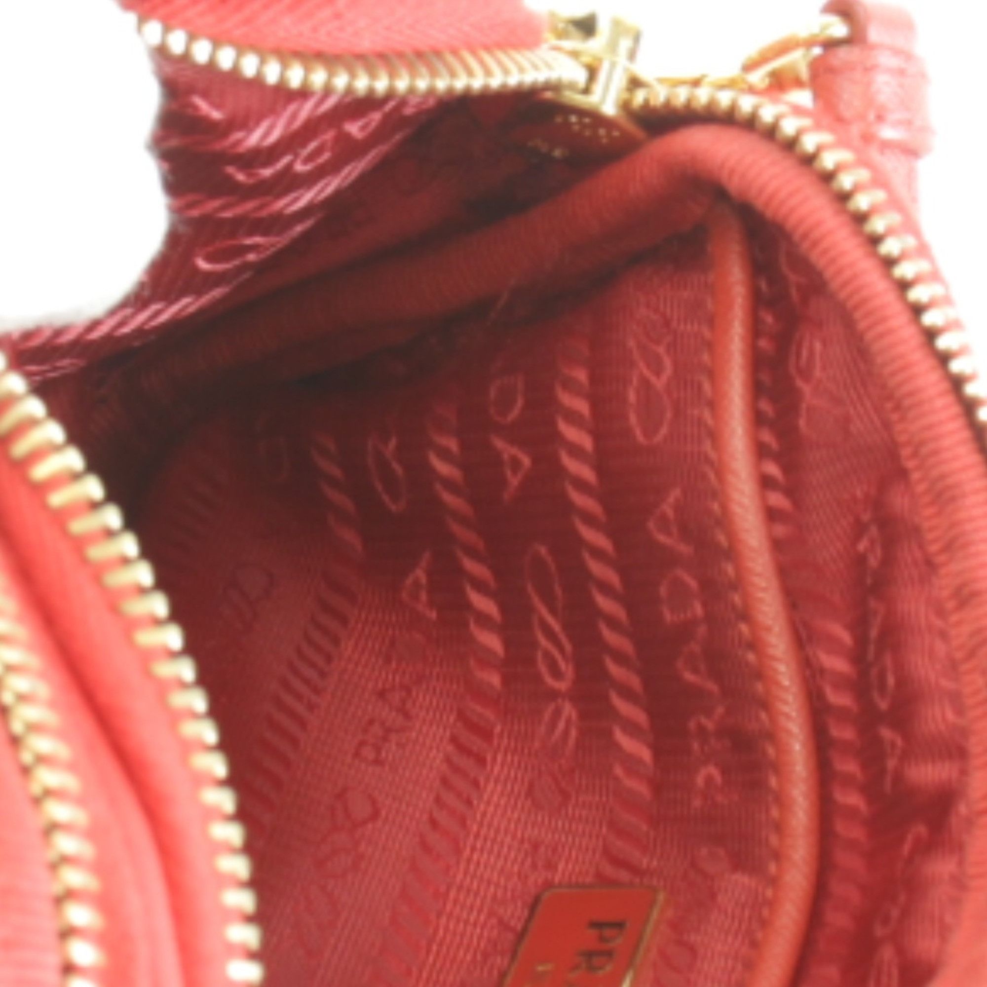 Prada Prada Mini 1NF861 Shoulder Bag Nylon Red Women's Size ONE SIZE - 9 Thumbnail