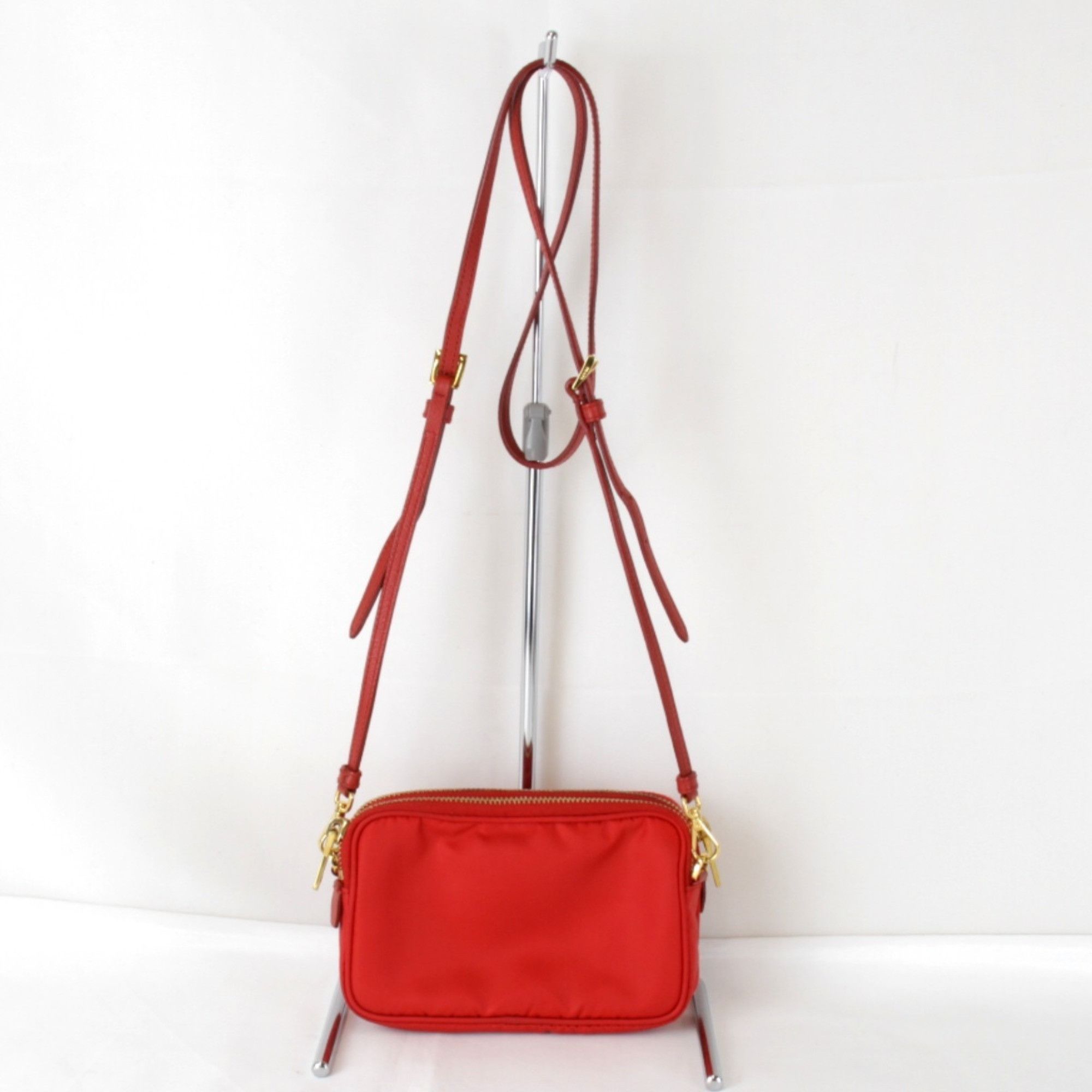 Prada Prada Mini 1NF861 Shoulder Bag Nylon Red Women's Size ONE SIZE - 2 Thumbnail