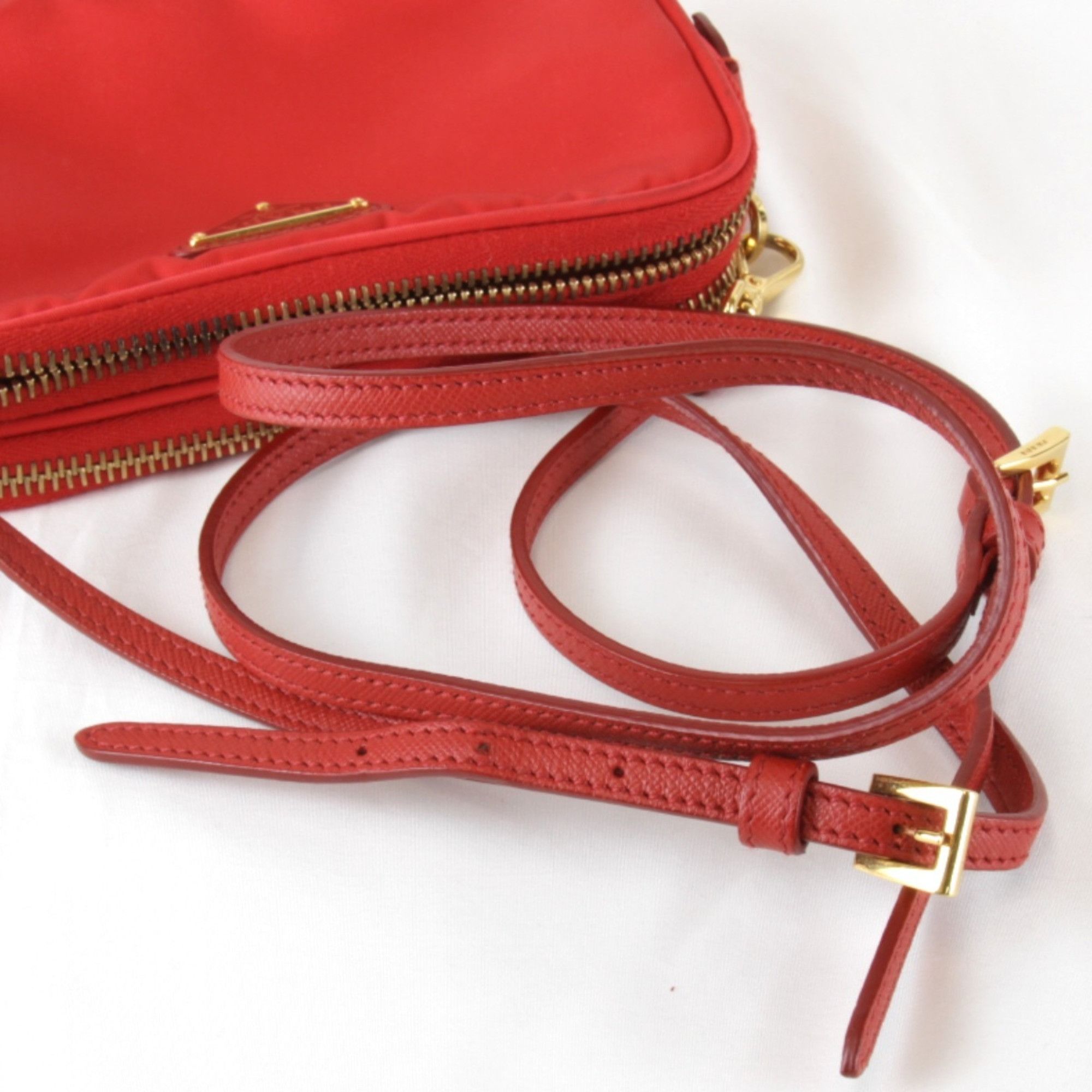 Prada Prada Mini 1NF861 Shoulder Bag Nylon Red Women's Size ONE SIZE - 13 Thumbnail