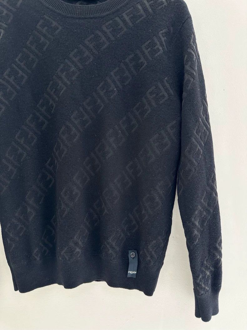 Fendi Fendi Velvet Logo Print Men's Sweater - dmc Size US M / EU 48-50 / 2 - 5 Thumbnail