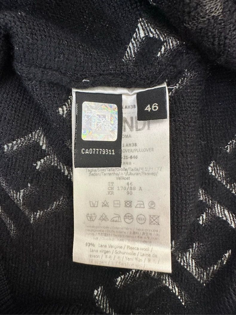 Fendi Fendi Velvet Logo Print Men's Sweater - dmc Size US M / EU 48-50 / 2 - 8 Thumbnail