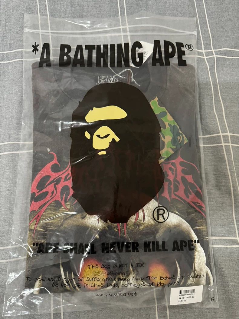 Bape Saint Michael x Bape Skull Graphic Tee - dmc Size US XL / EU 56 / 4 - 7 Thumbnail