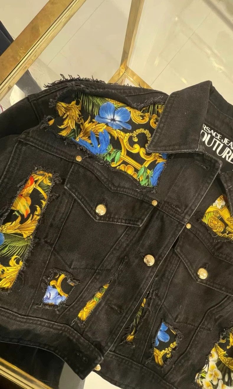 Versace Versace Jungle Couture Denim Jacket - dmc Size US M / EU 48-50 / 2 - 3 Thumbnail