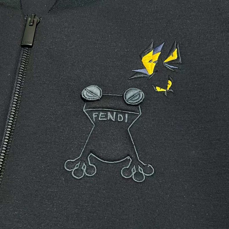 Fendi Fendi Frog Butterfly Embroidered Bomber Jacket - dmc Size US XXS / EU 40 - 3 Thumbnail