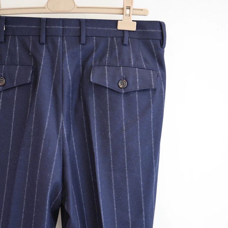 Brunello Cucinelli Brunello Cucinelli Striped Wool Dress Pants - dmc Size US 38 / EU 54 - 3 Thumbnail