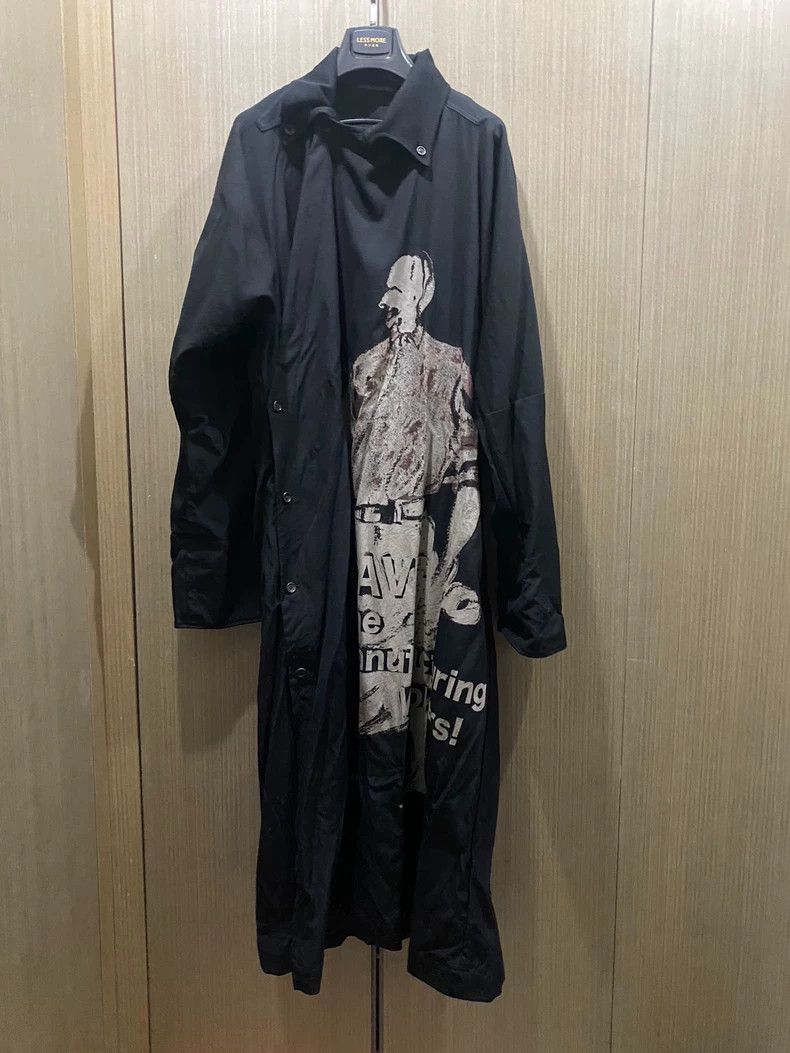 Yohji Yamamoto Yohji Yamamoto Asymmetric Wool Robe Coat - dmc Size US S / EU 44-46 / 1 - 3 Thumbnail
