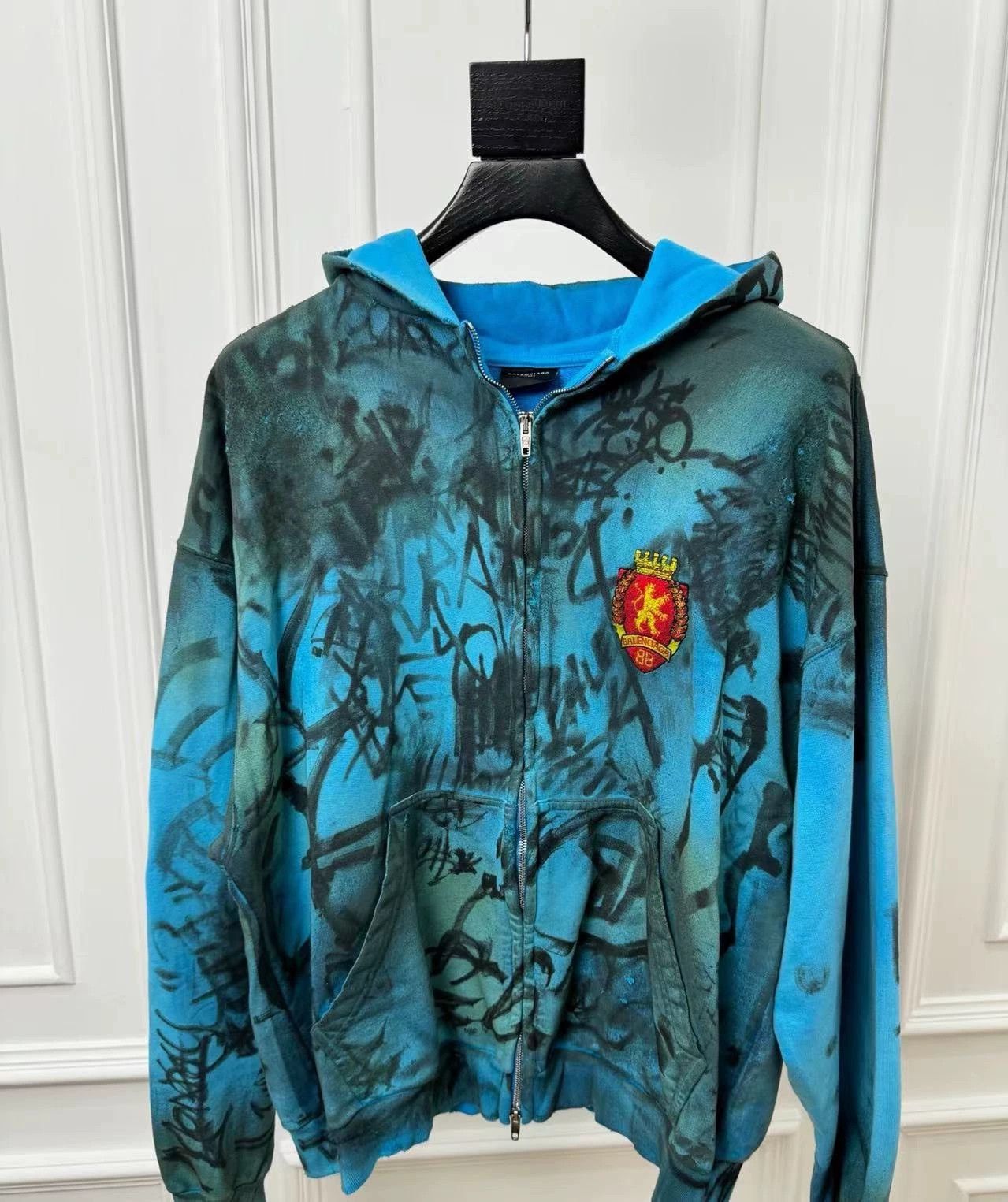 Fear of God Manchester United Graffiti Blue Hoodie M - dmc Size US M / EU 48-50 / 2 - 2 Thumbnail