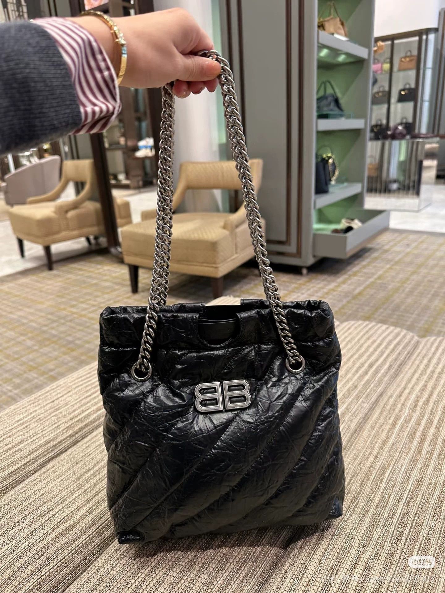 Balenciaga Balenciaga Black Medium Chain Bag - dmc Size ONE SIZE - 3 Thumbnail