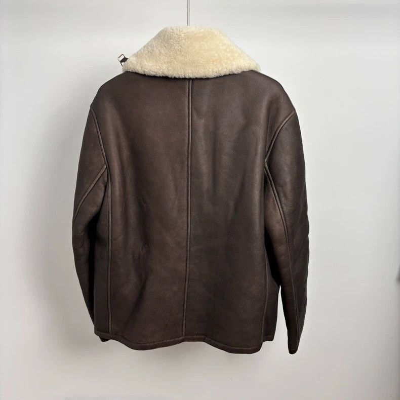 Hermes Hermes Mocha Shearling Collar Short Coat - dmc Size US S / EU 44-46 / 1 - 2 Thumbnail