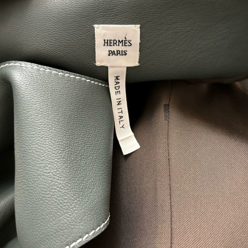 Hermes Hermes Grayish Green Leather Vest Size 36 - dmc Size US XXS / EU 40 - 4 Thumbnail