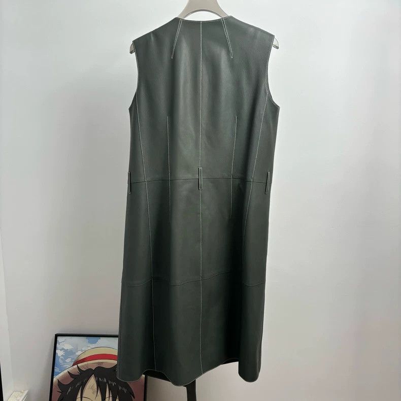 Hermes Hermes Grayish Green Leather Vest Size 36 - dmc Size US XXS / EU 40 - 2 Thumbnail