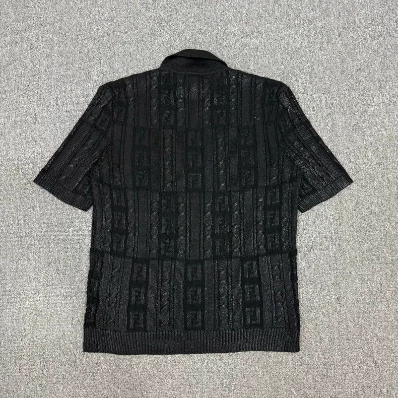 Fendi Fendi Black Short Sleeve Polo Shirt - dmc Size US M / EU 48-50 / 2 - 2 Thumbnail