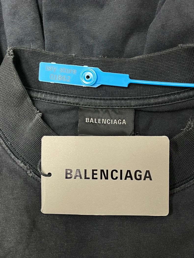 Balenciaga Balenciaga Tape Logo Print Short Sleeve T-shirt - dmc Size US M / EU 48-50 / 2 - 5 Thumbnail