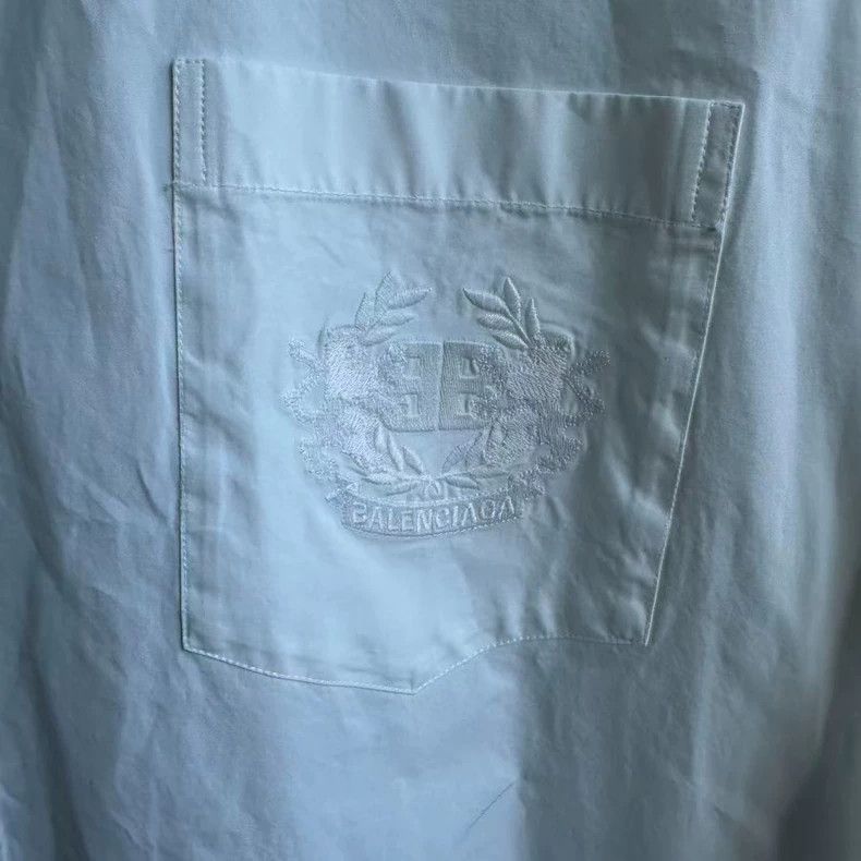 Balenciaga Balenciaga White Wheat Embroidery Shirt - dmc Size US M / EU 48-50 / 2 - 3 Thumbnail