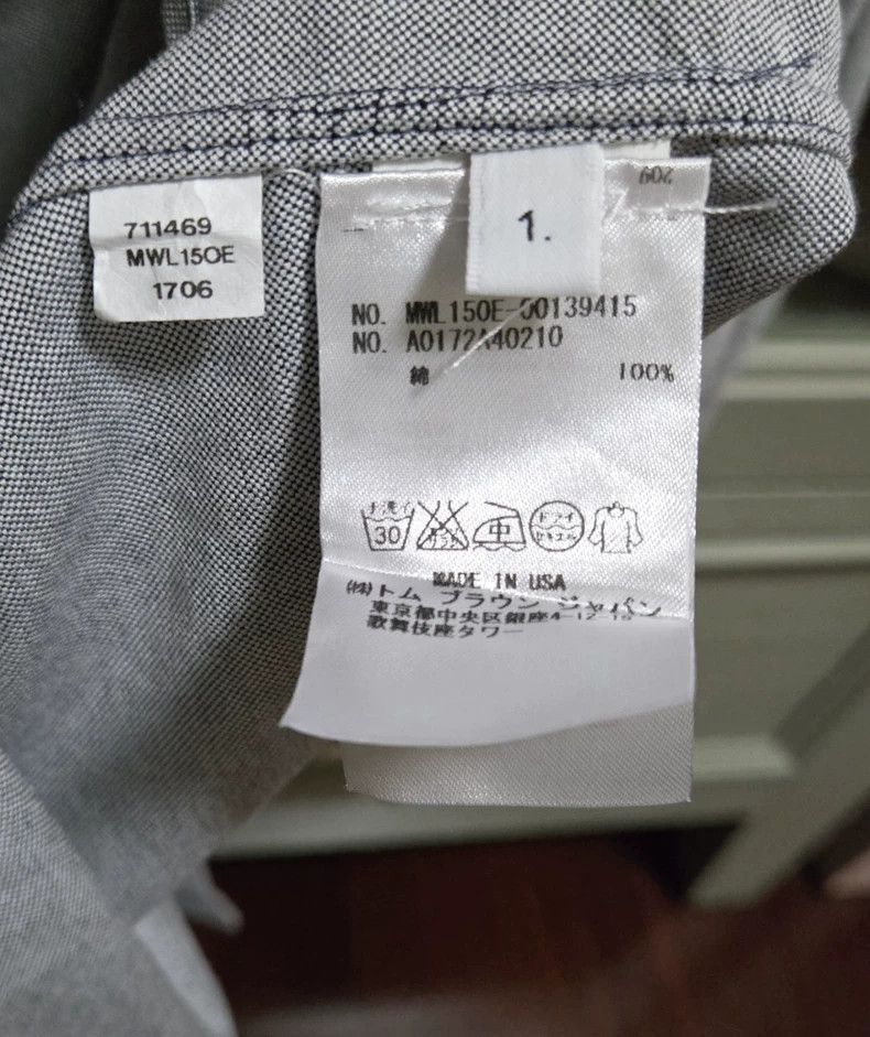 Thom Browne THOM BROWNE Blue Striped Button-Up Shirt - dmc Size US S / EU 44-46 / 1 - 4 Thumbnail