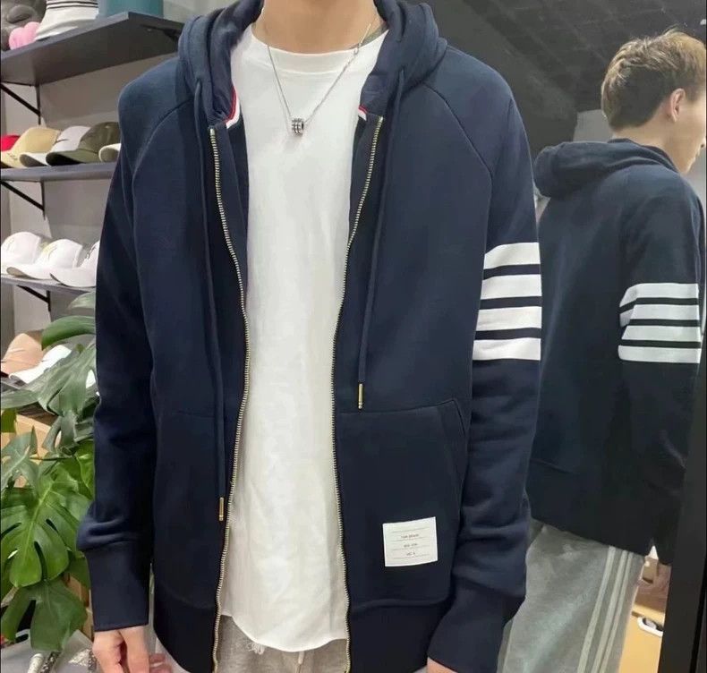 Thom Browne Thom Browne Zip Hoodie Jacket 4 - dmc Size US XXL / EU 58 / 5 - 7 Thumbnail