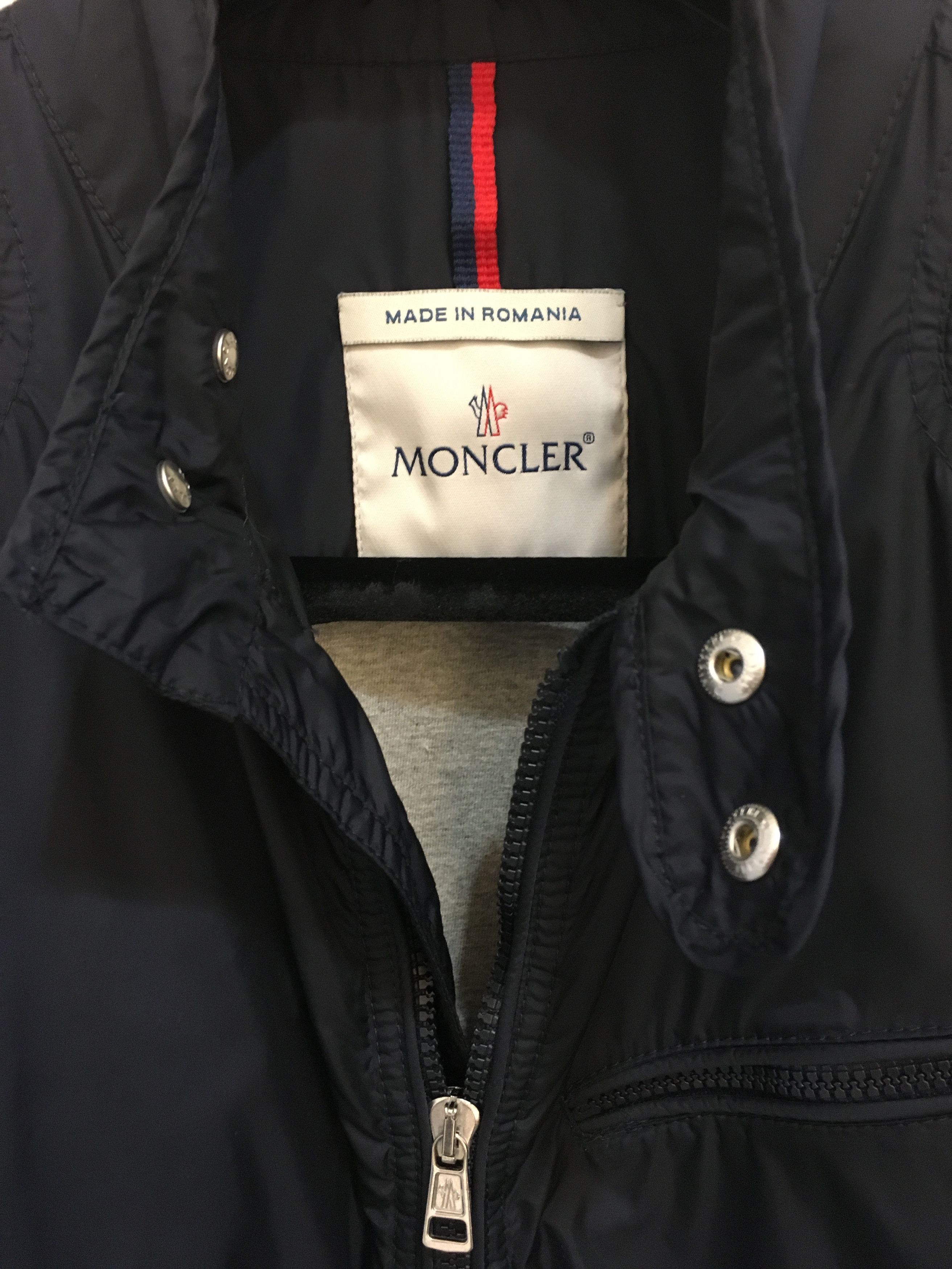 Moncler Moncler Navy Nylon Moto Jacket | Grailed
