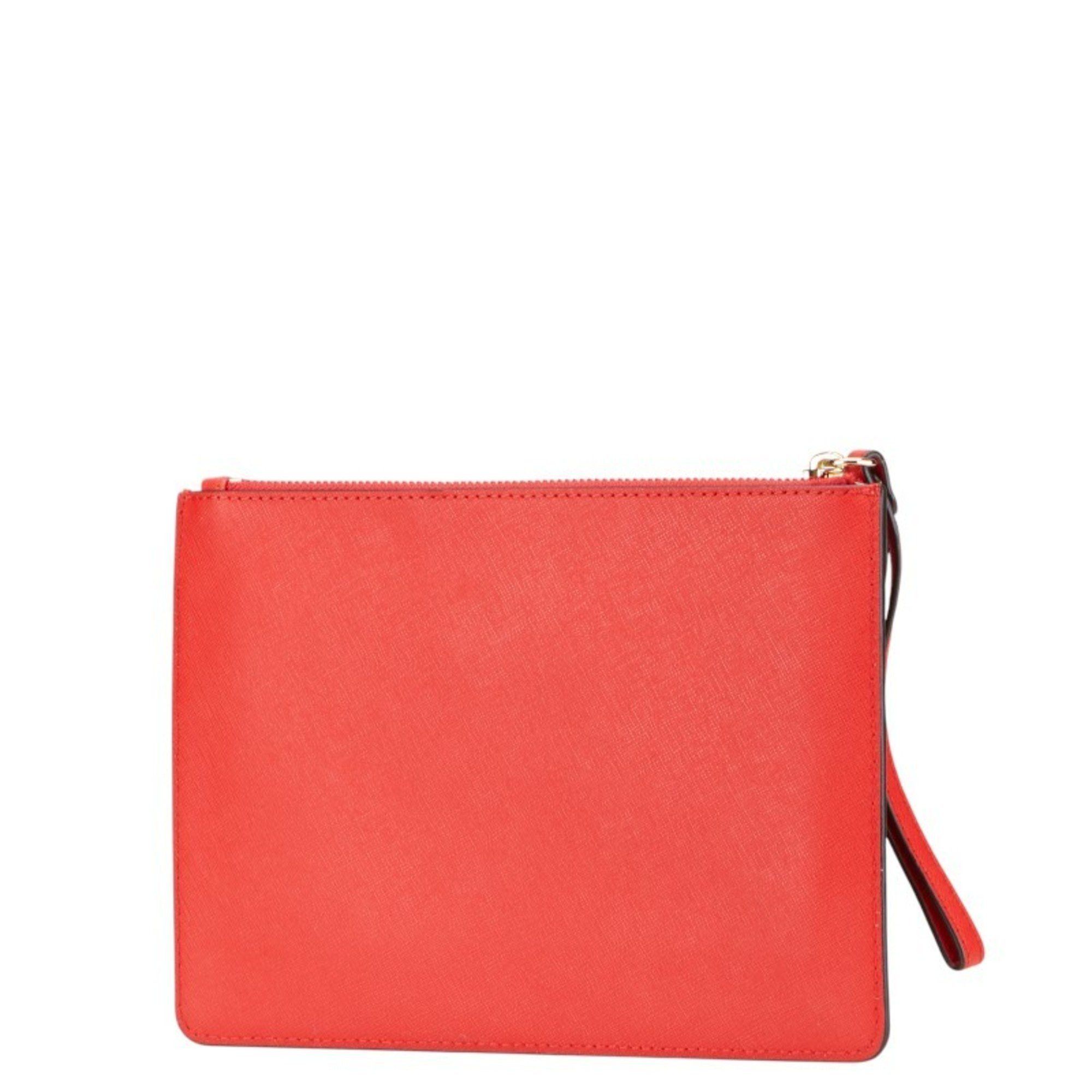 Michael Kors Michael Kors Butterfly Motif Clutch Bag/Second Bag Red Leather Women's Size ONE SIZE - 2 Thumbnail